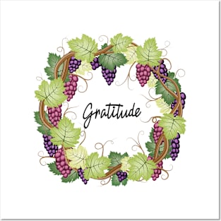 Gratitude - Grape Vines Posters and Art